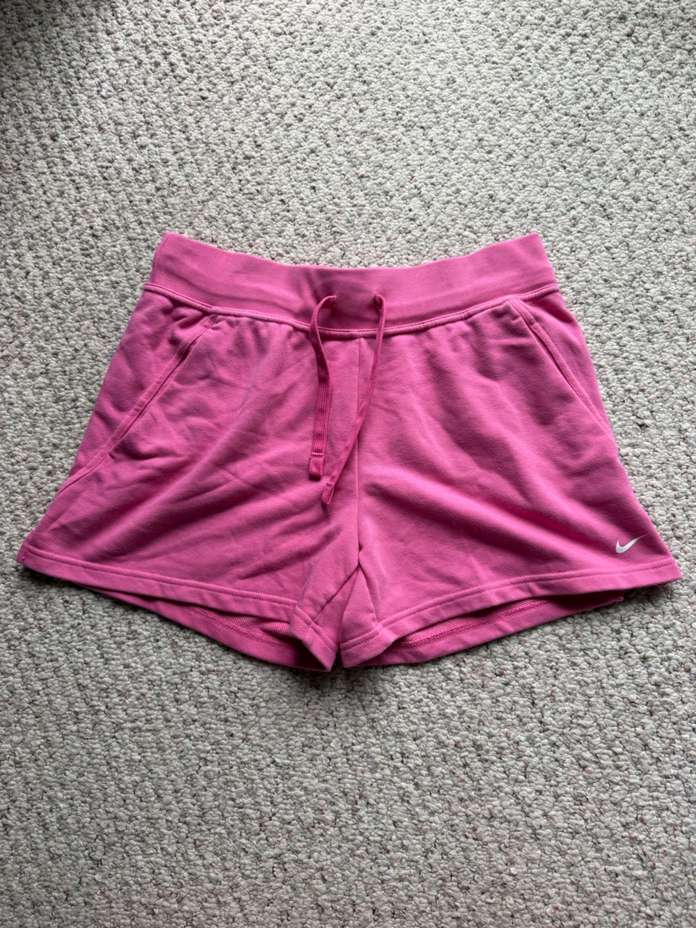 Nike Women's Pink Drawstring Athletic Shorts
